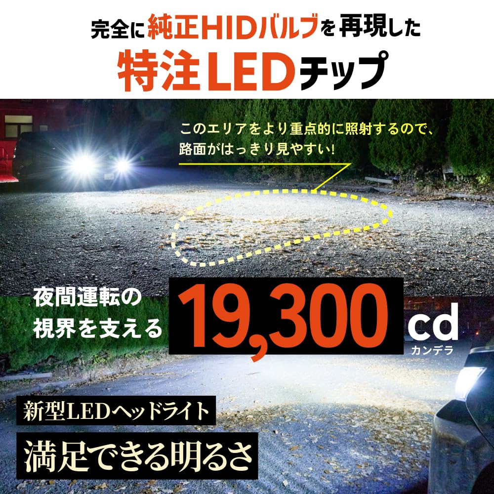Amazon | HID屋 D4S 19300cd(カンデラ) LED ヘッドライト 爆光